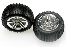 Load image into Gallery viewer, Traxxas 1/10 Nitro Sport Alias Tires &amp; 12mm Hex Twin Spoke Wheels
